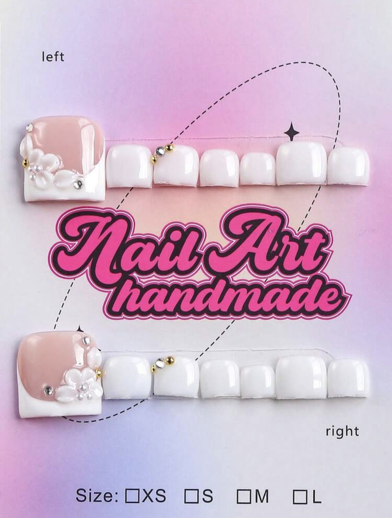 Faux ongles de Pieds - Collection Handmade