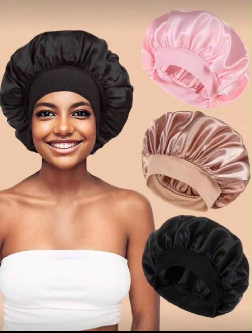 bonnet en satin uni - 6 Couleurs