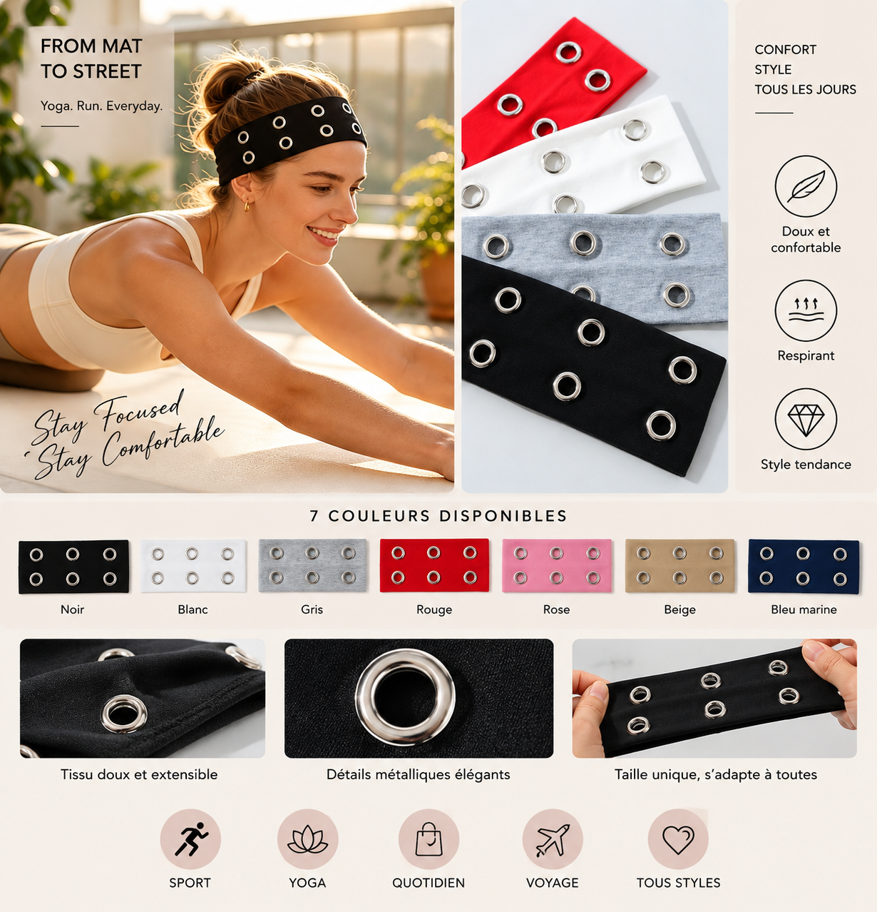 Bandeau  Lifestyle à œillets