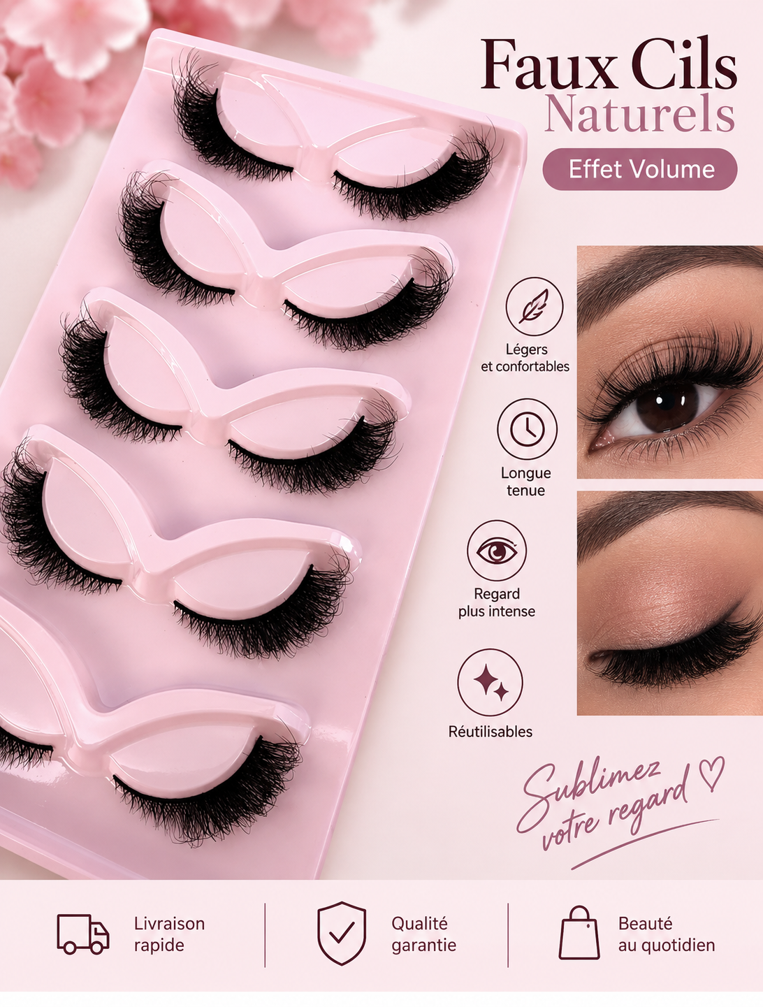 Faux Cils Naturels - Volume
